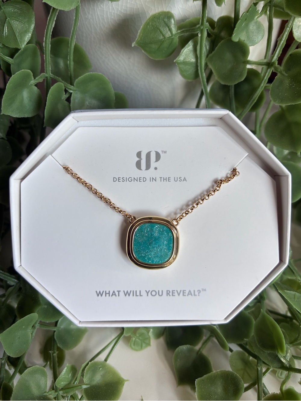 New Bomb Party The Stillness Between Echoes Gold & Blue Topaz Necklace